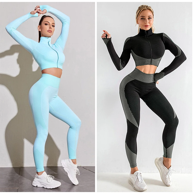 2pcs/3pcs Gym Sets Sport Outfit For Woman Yoga Set Tracksuit Zipper Long Sleeve High Waist Leggings Workout Bra Fitness Clothes
2pcs/3pcs Gym Sets Sport Outfit For Woman Yoga Set Tracksuit Zipper Long Sleeve High Waist Leggings Workout Bra Fitness Clothes