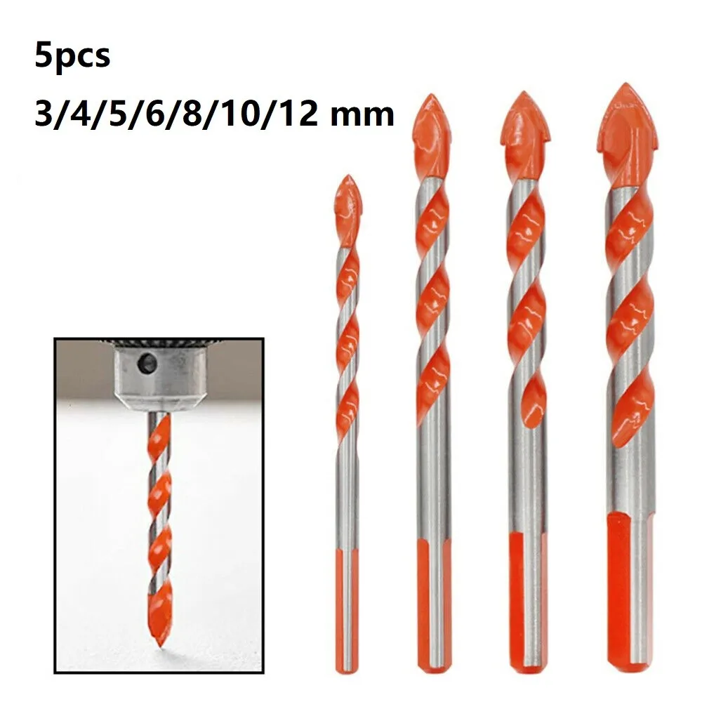 5pcs 8-12mm Multifunction Twist Drill Bits For Marble Glass Bricks Tiles Wood Woodworking Drilling Construction Power Tool Bit
5pcs 8-12mm Multifunction Twist Drill Bits For Marble Glass Bricks Tiles Wood Woodworking Drilling Construction Power Tool Bit