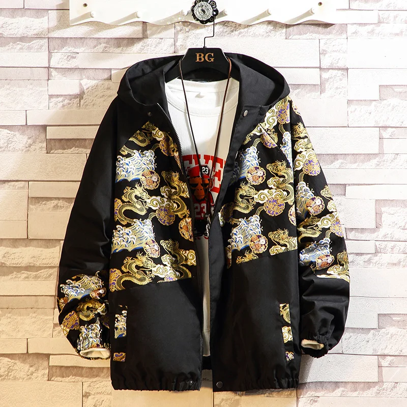 Men Jacket Dragon Hip Hop Jacket Male Casual Fashion Hooded Jacket Harajuku Outerwear Spring Autumn Youth Oversize 5XL
Men Jacket Dragon Hip Hop Jacket Male Casual Fashion Hooded Jacket Harajuku Outerwear Spring Autumn Youth Oversize 5XL
