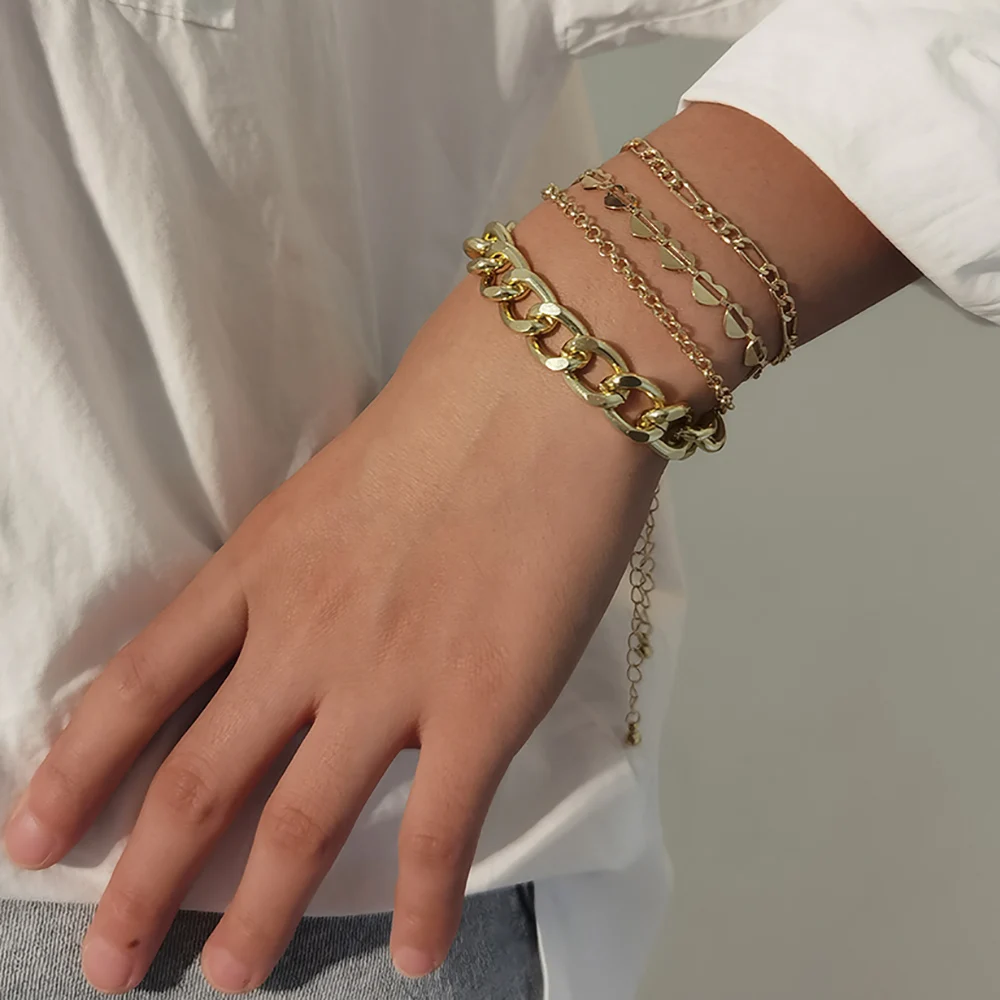 Boho Multilayer Gold Color Metal Heart Chain Bracelet Women Vintage 2021 Charm Bracelets Set Girls Birthday Jewelry Gifts
Boho Multilayer Gold Color Metal Heart Chain Bracelet Women Vintage 2021 Charm Bracelets Set Girls Birthday Jewelry Gifts