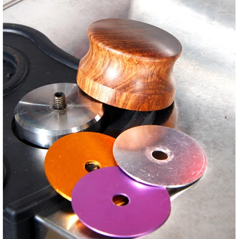 Stainless steel macaron powder compactor 58.35mm rosewood cover flattened powder compactor adjustable height Tampers
Stainless steel macaron powder compactor 58.35mm rosewood cover flattened powder compactor adjustable height Tampers