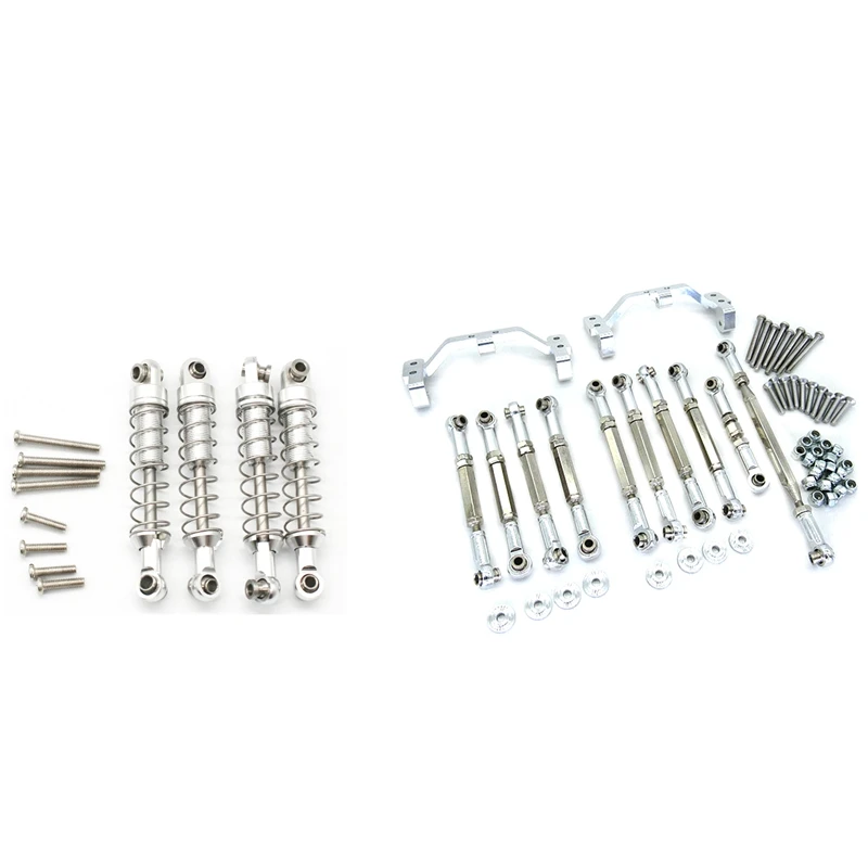 2 Set RC Car Part: 1 Set Metal Shock Absorber Damper & 1 Set Metal Pull Rod Steering Rod Link Tie Rod Mount
2 Set RC Car Part: 1 Set Metal Shock Absorber Damper & 1 Set Metal Pull Rod Steering Rod Link Tie Rod Mount