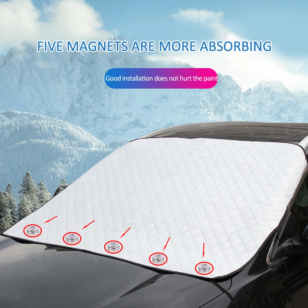 Magnetic Car Front Windscreen Snow Ice Shield Cover Protector Auto Frost-proof Sunshade Snow-proof Thickening Cloth Accessories
Magnetic Car Front Windscreen Snow Ice Shield Cover Protector Auto Frost-proof Sunshade Snow-proof Thickening Cloth Accessories