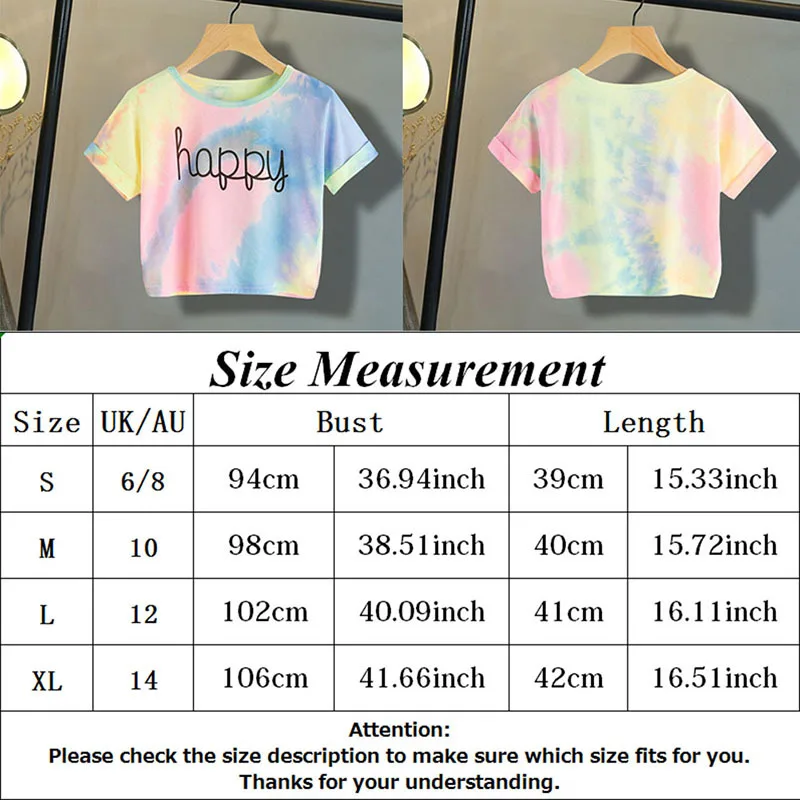 Happy Letter Printed Tie Dye Print Knot Front Casual Girls T-Shirts Drop shipping In Stock
Happy Letter Printed Tie Dye Print Knot Front Casual Girls T-Shirts Drop shipping In Stock