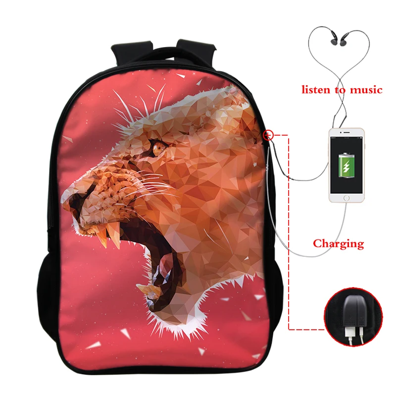 Lion pattern USB laptop backpack waterproof male 2020 casual large capacity backpack male and female computer travel mochlias
Lion pattern USB laptop backpack waterproof male 2020 casual large capacity backpack male and female computer travel mochlias