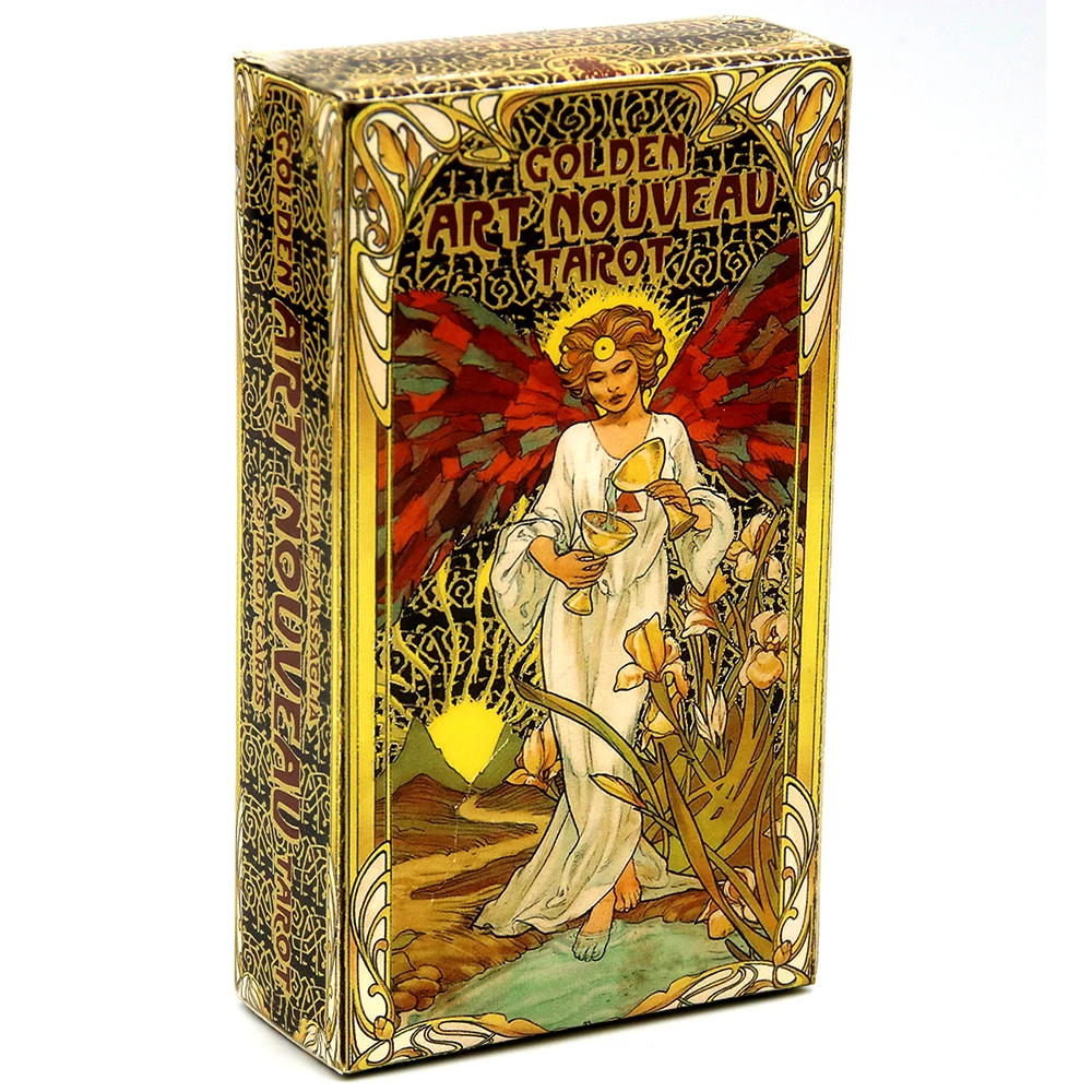 Golden Art Nouveau Tarot Deck 78 Cards with Guidebook Cards Occult Divination Book Sets for Beginners Classic Art Nouveau Style
Golden Art Nouveau Tarot Deck 78 Cards with Guidebook Cards Occult Divination Book Sets for Beginners Classic Art Nouveau Style