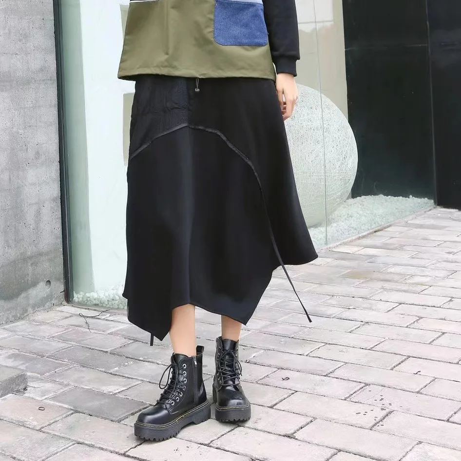 SuperAen Irregular Design Half Splicing Fashion 2021 New Slim Loose Big Swing A-line Mid-Calf Woman Skirts
SuperAen Irregular Design Half Splicing Fashion 2021 New Slim Loose Big Swing A-line Mid-Calf Woman Skirts