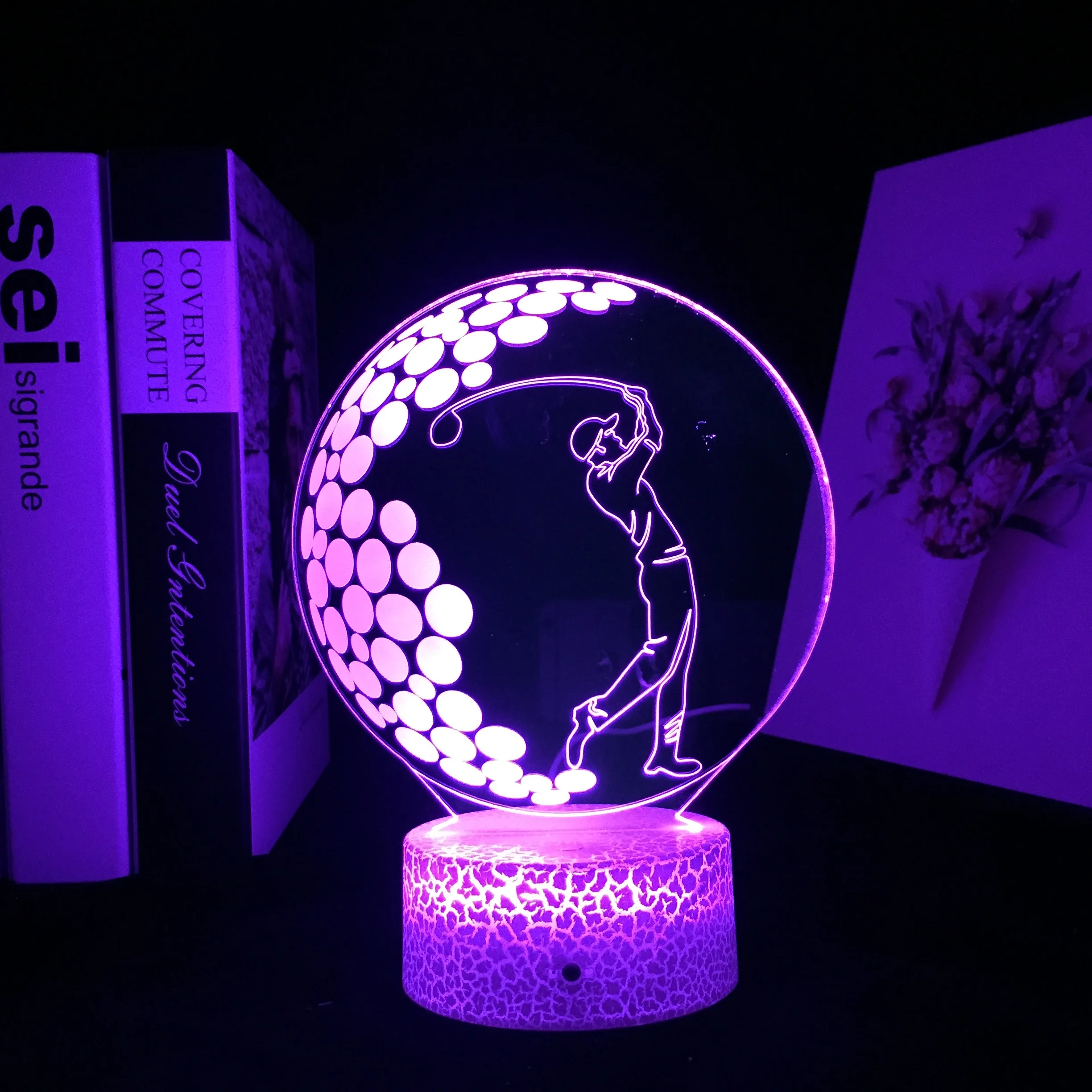 3D светодиодный ночник для гольфа, сенсорный разноцветный светильник с дистанционным управлением для спальни, декоративная акриловая Насто...
3D светодиодный ночник для гольфа, сенсорный разноцветный светильник с дистанционным управлением для спальни, декоративная акриловая Насто...