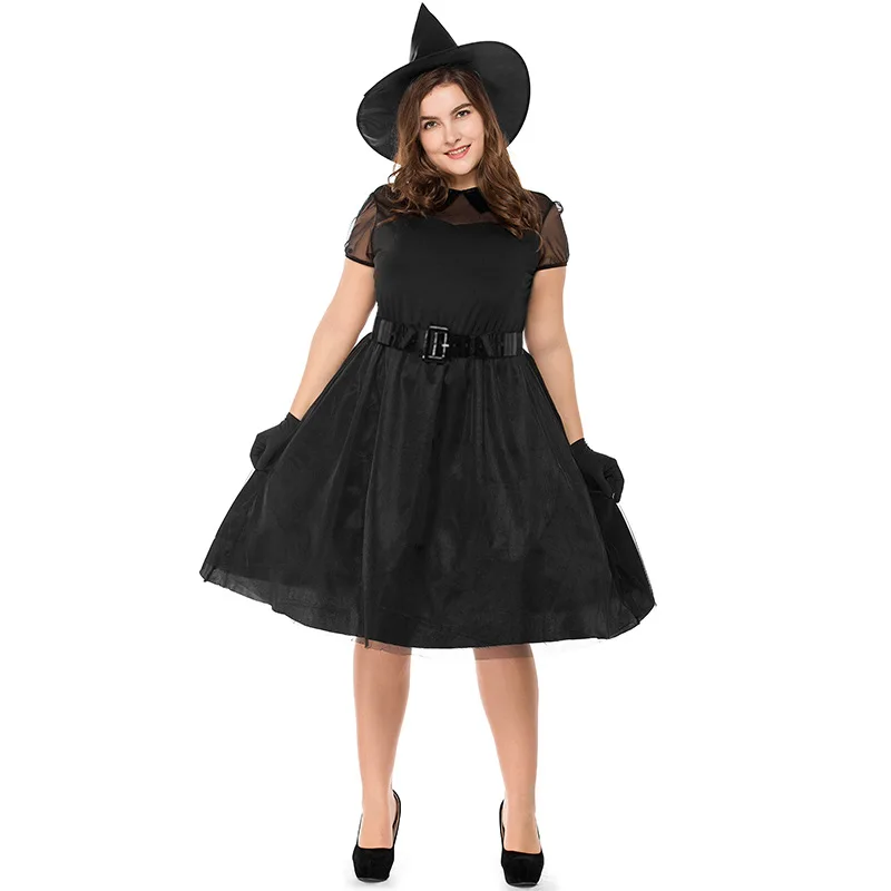 Halloween Black Gauze Witch Plus Size Witch Costume Temperament Witch Dark Night Ghost Game Costume Fat Man
Halloween Black Gauze Witch Plus Size Witch Costume Temperament Witch Dark Night Ghost Game Costume Fat Man