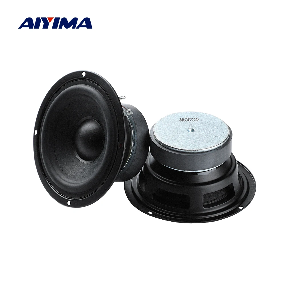 

AIYIMA 2Pc 4.5'' Full Range Frequency Speaker 4.5 Inch 4 Ohm 30W Audio Sound Speaker 25 Core Wool Basin Loudspeaker Home Theater