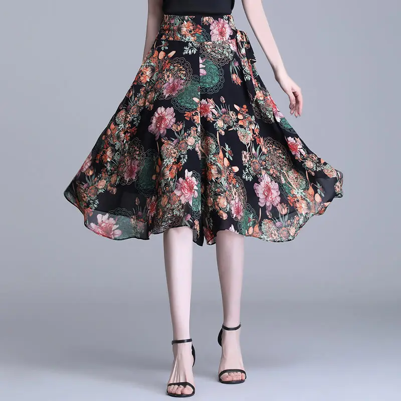 Seven-Point Chiffon Wide Leg Trousers Thin Culottes 2021 Summer Colors Women's Plus Size Printed Floral Loose Crop Pants zh1042
Seven-Point Chiffon Wide Leg Trousers Thin Culottes 2021 Summer Colors Women's Plus Size Printed Floral Loose Crop Pants zh1042