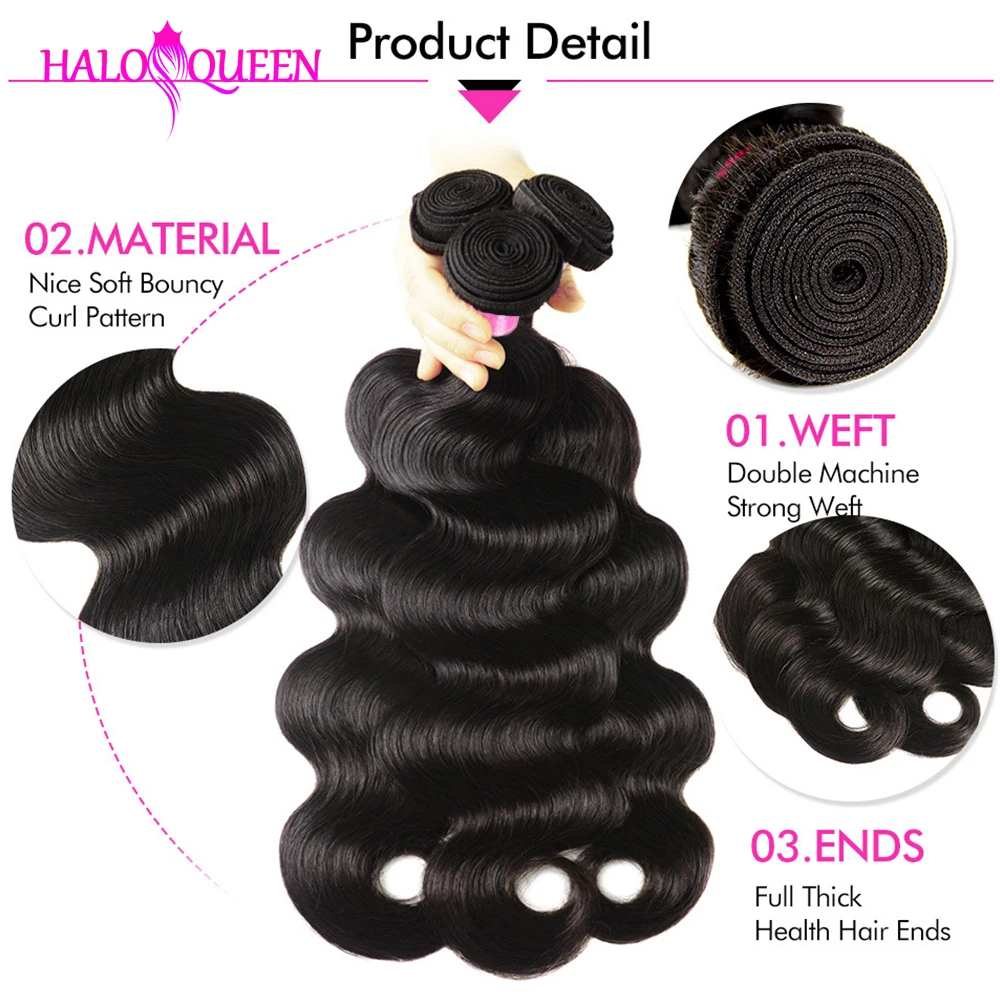 HALOQUEEN HAIR Peruvian Body Wave Bundles Human Hair Bundles Non-Remy Hair Extension Natural Color 3 Bundles Thick Hair Weaves
HALOQUEEN HAIR Peruvian Body Wave Bundles Human Hair Bundles Non-Remy Hair Extension Natural Color 3 Bundles Thick Hair Weaves