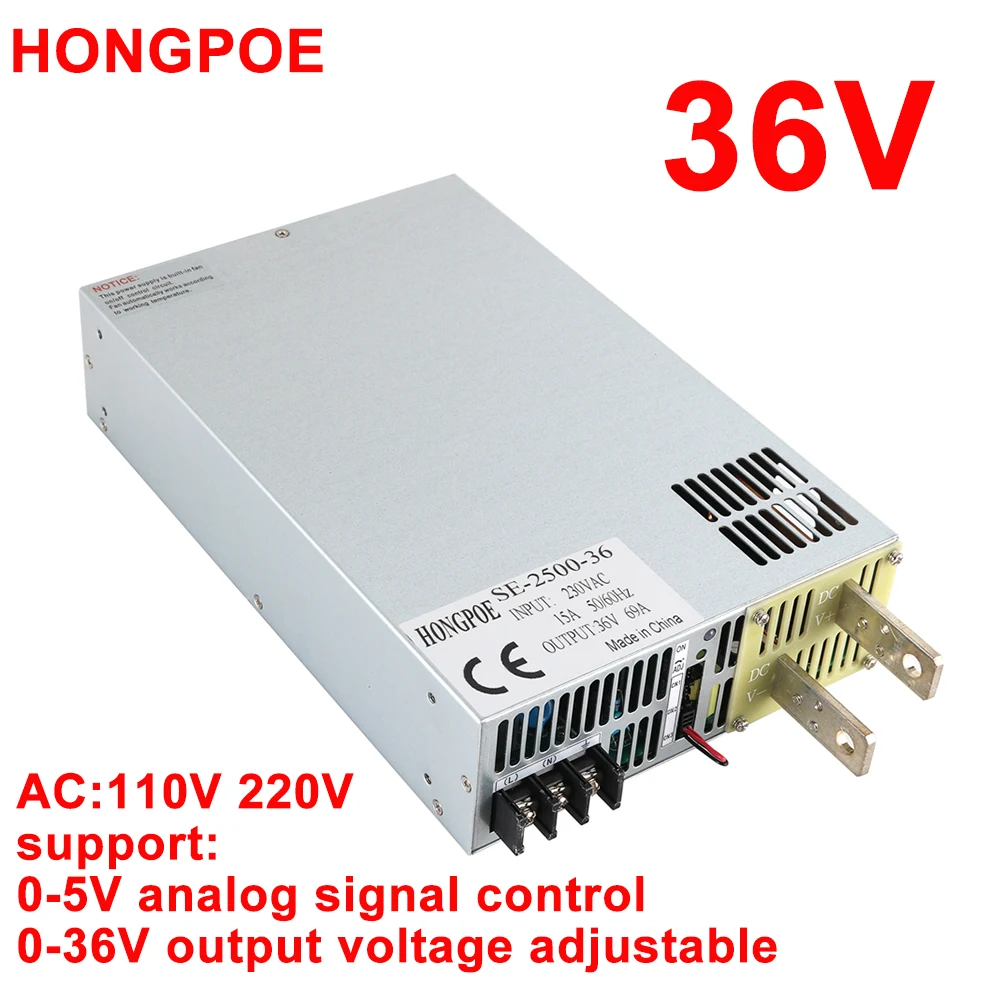 

36V Power Supply 0-36V Adjustable Power 110V 220V 380V AC to DC 36V Power Support 0-5V Analog Signal Control 1500W ~8000W Series