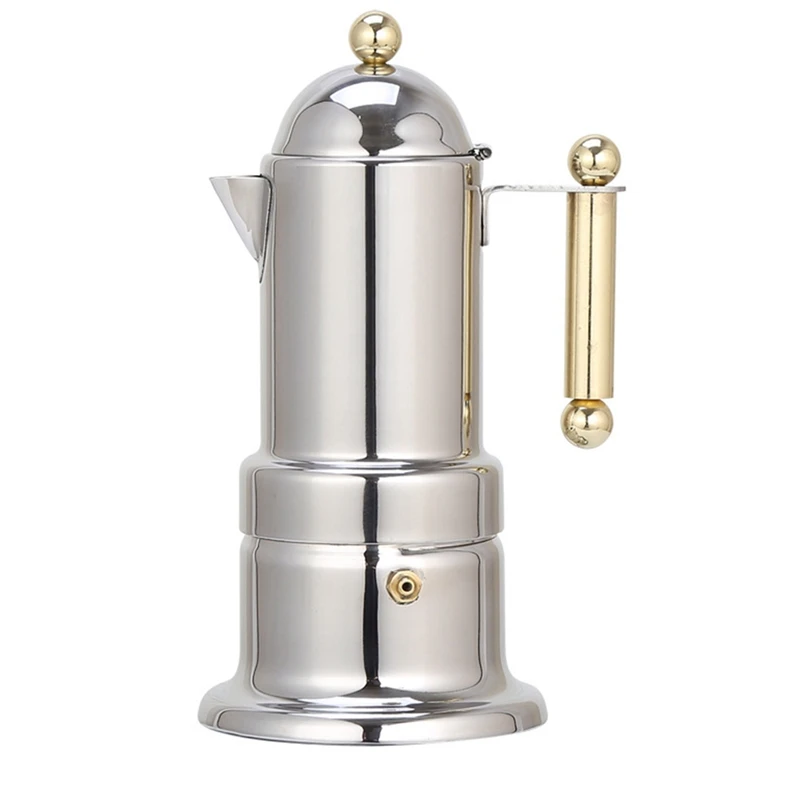 Thickened Italian Espresso Maker for 4 Servings Cup,Stainless Steel Mocha Coffee Maker Pot for Stovetop&Induction Home 
Thickened Italian Espresso Maker for 4 Servings Cup,Stainless Steel Mocha Coffee Maker Pot for Stovetop&Induction Home