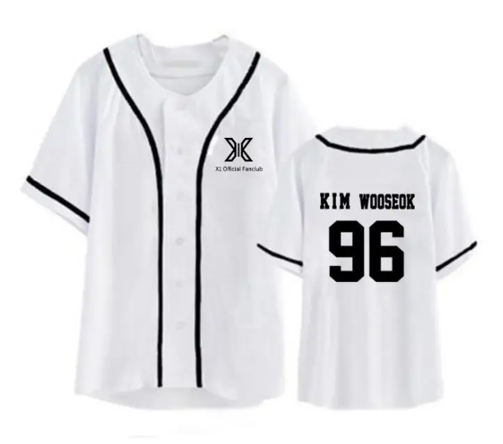 Kpop x1 member name printing single breasted baseball t shirt for summer fashion unisex o neck short sleeve t-shirt
Kpop x1 member name printing single breasted baseball t shirt for summer fashion unisex o neck short sleeve t-shirt