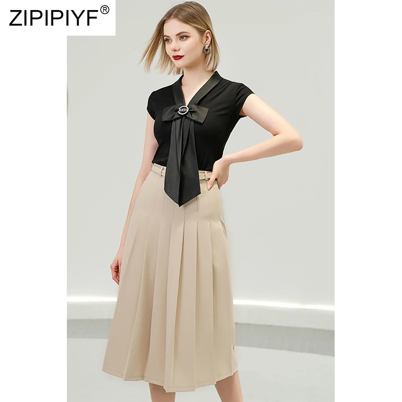 2021 New High Waist Women's Pleated Skirts with Belted Spring Summer Elegant Office Female Mi-long Skirt Saia B233
2021 New High Waist Women's Pleated Skirts with Belted Spring Summer Elegant Office Female Mi-long Skirt Saia B233