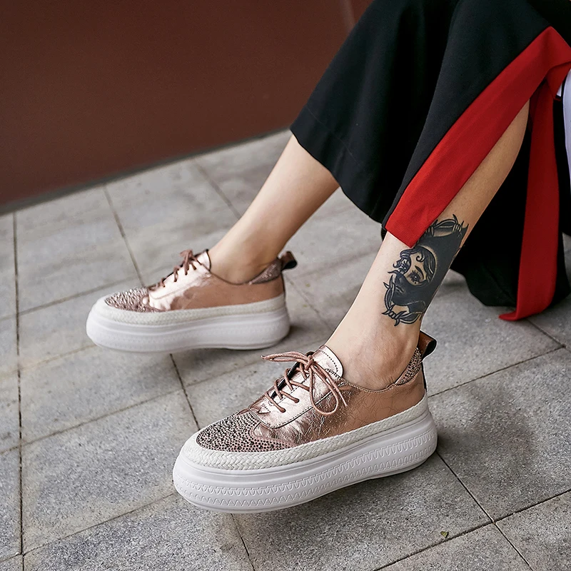 Platform Shoes Woman Heels Women Laces Elastic Flat Shoes 2021 Spring New Genuine Leather Office Lady Summer Shoes For Women
Platform Shoes Woman Heels Women Laces Elastic Flat Shoes 2021 Spring New Genuine Leather Office Lady Summer Shoes For Women