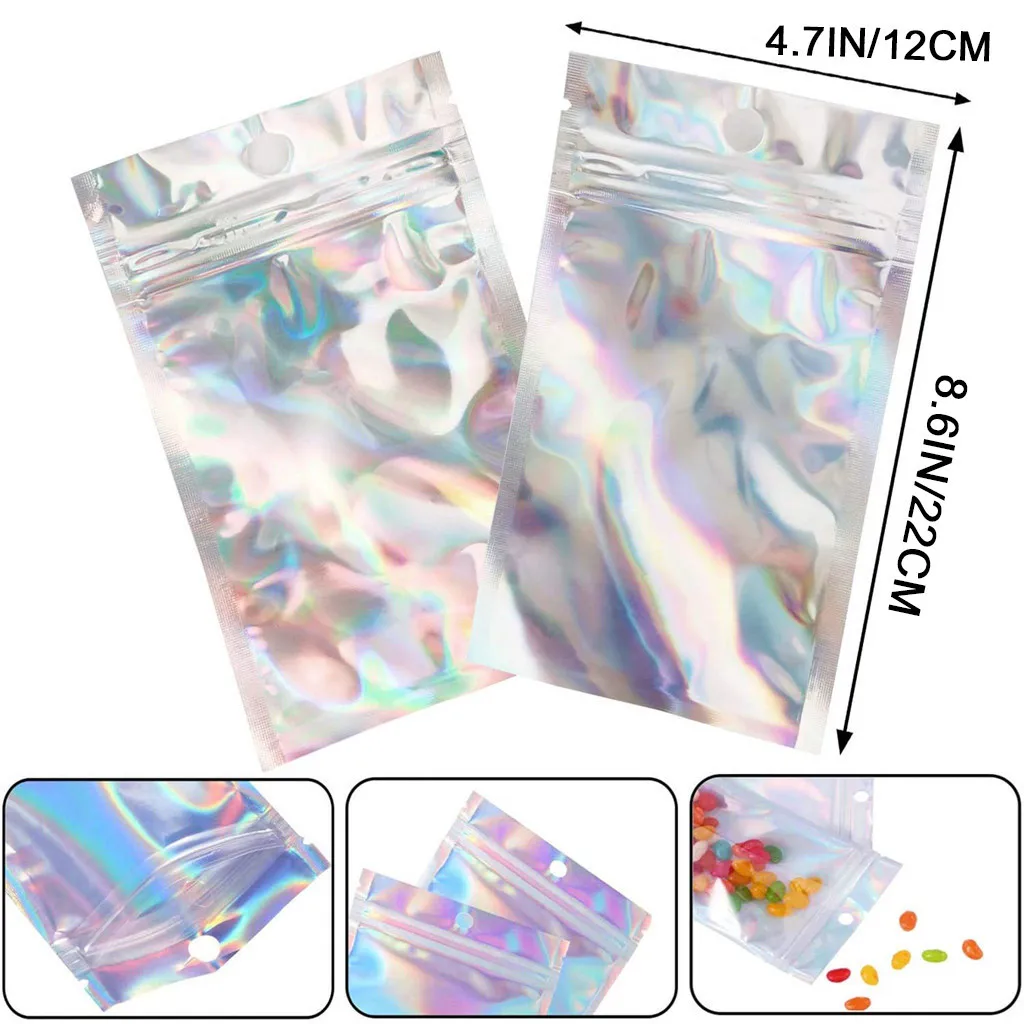 50PCS resealable ziplock bag aluminum foil bag for party food storage laser food storage bag dessert bag new 22* 
50PCS resealable ziplock bag aluminum foil bag for party food storage laser food storage bag dessert bag new 22*
