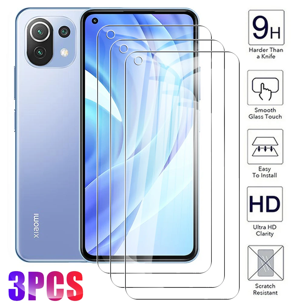 3 шт. защитное закаленное стекло Xiomi 11 lite для Xiaomi Mi Lite 5G Mi11 i 11i Mi11i Mi11lite защитная