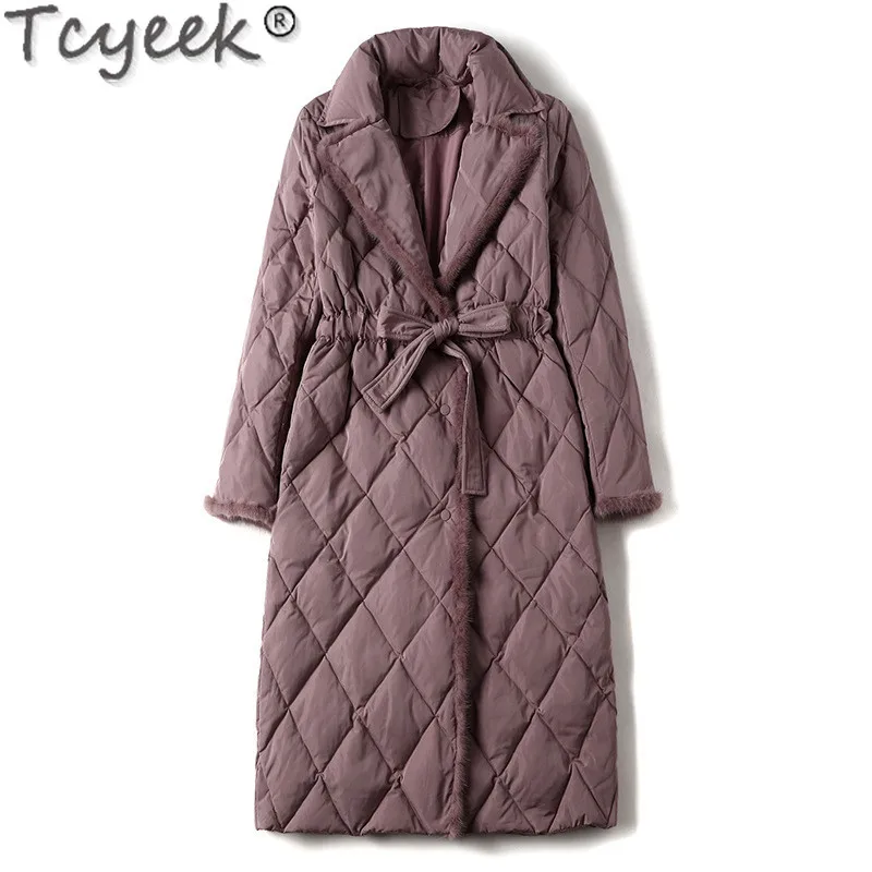 Tcyeek Long Women's Down Jacket 90% White Duck Down Coat Female Korean Parkas Woman Mink Fur Autumn Winter 2020 Mujeres Abrigos
Tcyeek Long Women's Down Jacket 90% White Duck Down Coat Female Korean Parkas Woman Mink Fur Autumn Winter 2020 Mujeres Abrigos