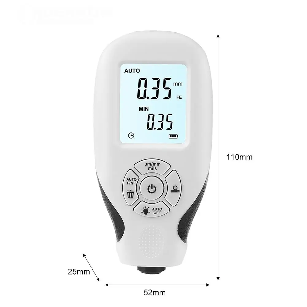 HW-300 Digital Coating Thickness Gauge Car Automotive Paint Meter with Backlit LCD Display Dry Film Thickness DFT Tester 
HW-300 Digital Coating Thickness Gauge Car Automotive Paint Meter with Backlit LCD Display Dry Film Thickness DFT Tester