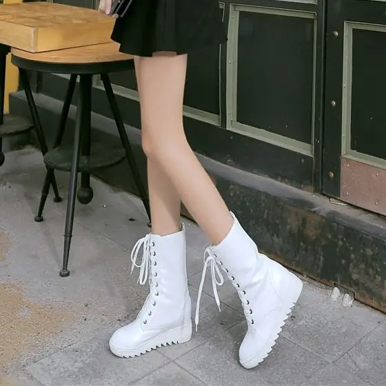 Front Lace-up Martens Boots 2021 Autumn and Winter Height Increasing Insole Middle Wedge White Student Women's Large Size Shoes
Front Lace-up Martens Boots 2021 Autumn and Winter Height Increasing Insole Middle Wedge White Student Women's Large Size Shoes