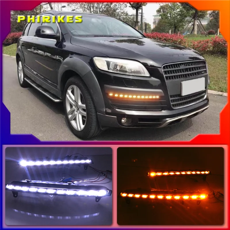 2Pcs For Audi Q7 2006 2007 2008 2009 LED DRL Daytime Running Lights Daylight Fog light with yellow turn Signal
2Pcs For Audi Q7 2006 2007 2008 2009 LED DRL Daytime Running Lights Daylight Fog light with yellow turn Signal
