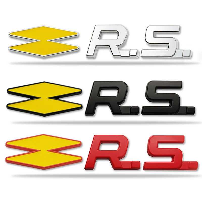 Металл RS украшение эмблема Стикеры для RENAULT Спорт MEGANE TWINGO CLIO линия Duster Logan Laguna 2