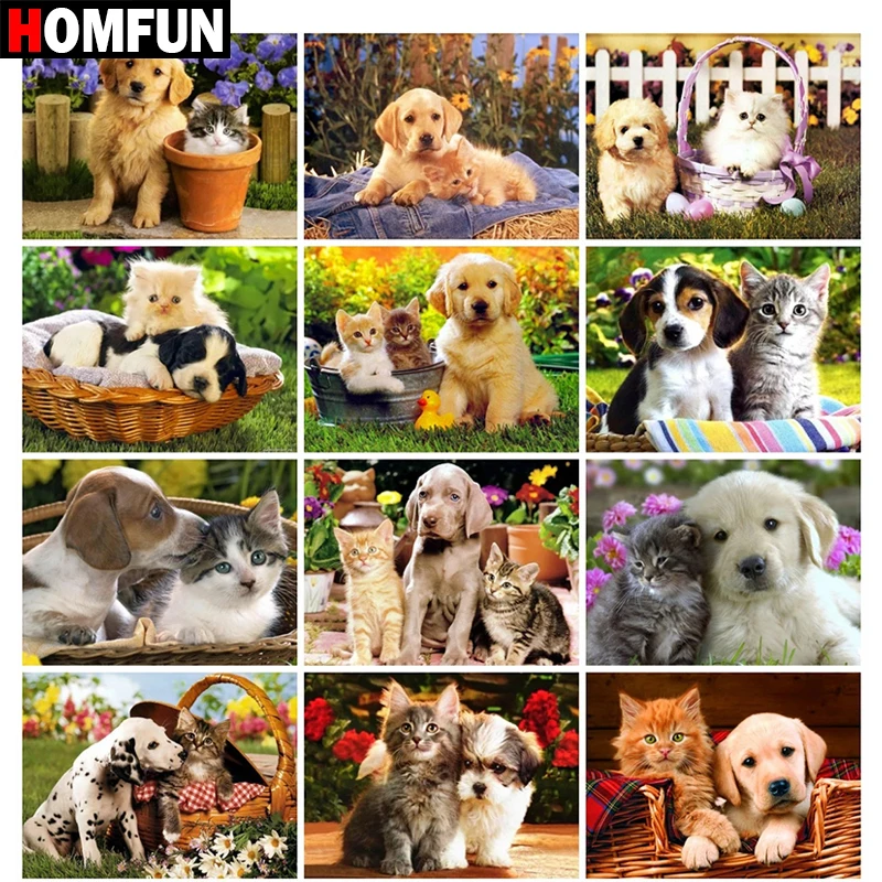 Алмазная живопись HOMFUN «Собака и кот», картина Стразы 5D с полным заполнением, вышивка крестиком, декор «сделай сам»
Алмазная живопись HOMFUN «Собака и кот», картина Стразы 5D с полным заполнением, вышивка крестиком, декор «сделай сам»