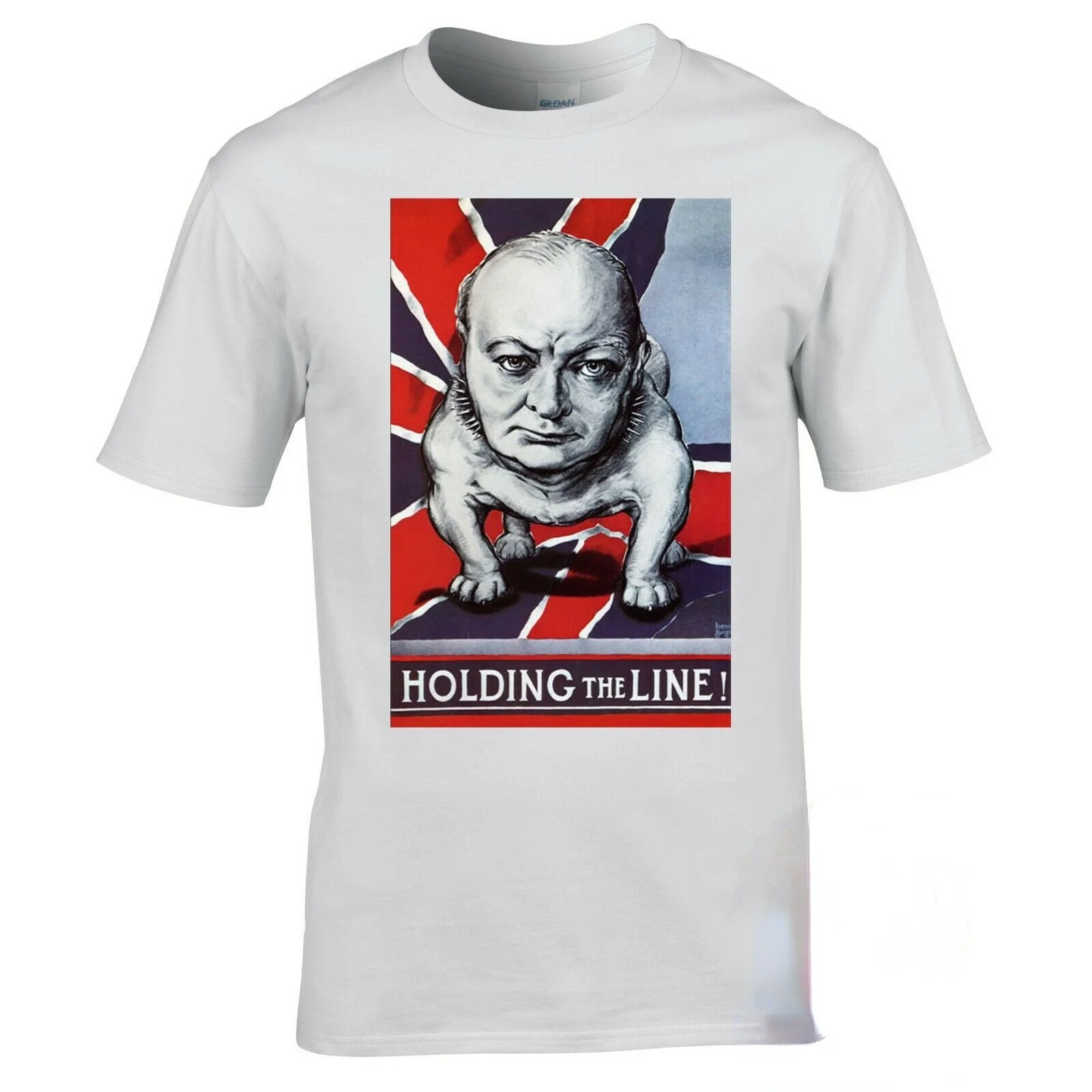 Funny Churchill Bulldog Poster T-shirt World War II Cotton Short Sleeve O-neck Shirt 
Funny Churchill Bulldog Poster T-shirt World War II Cotton Short Sleeve O-neck Shirt