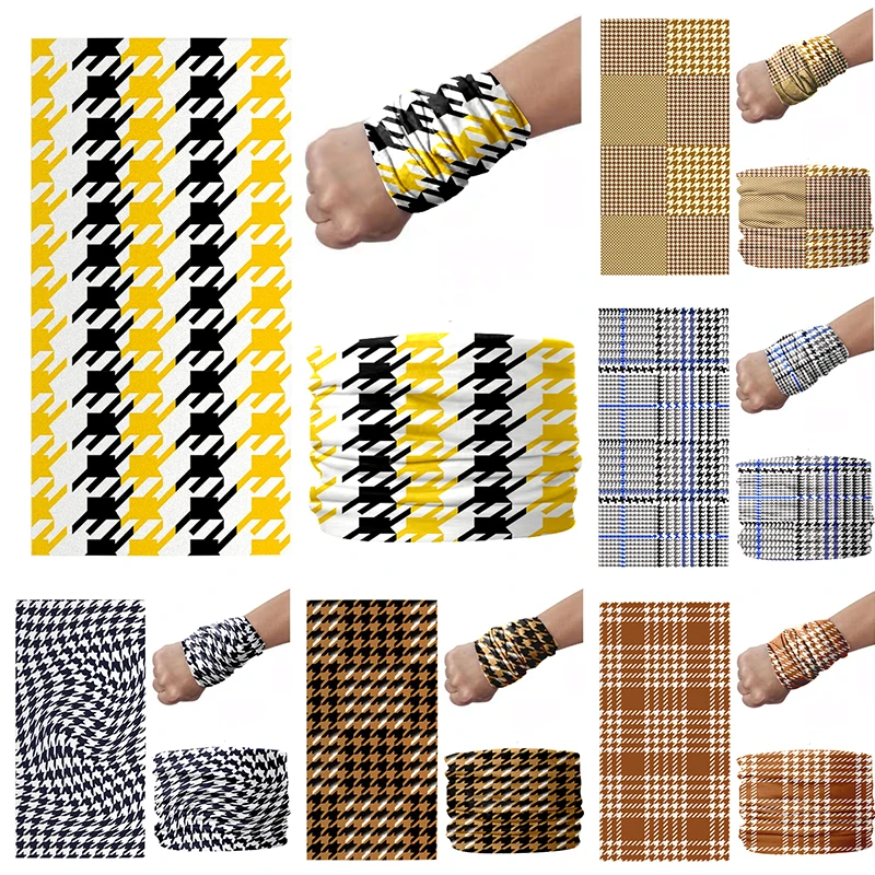 3D Printed Houndstooth Headscarf Plaid Creative Design Magic Sports Hijab Scarf Wrist Band Outdoor Dustproof Women Face Headwear
3D Printed Houndstooth Headscarf Plaid Creative Design Magic Sports Hijab Scarf Wrist Band Outdoor Dustproof Women Face Headwear