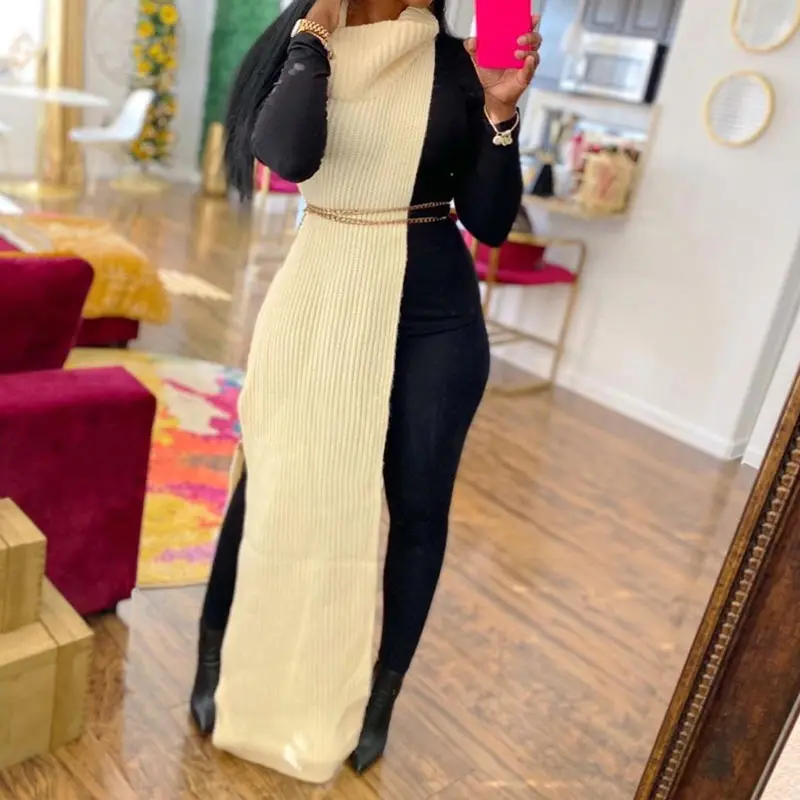 Sexy Knitted Side Split Women's Sweater Dress Sleeveless Outfits Fall Clothes Women Y2k Sweaters Dress Women Long Maxi Dresses
Sexy Knitted Side Split Women's Sweater Dress Sleeveless Outfits Fall Clothes Women Y2k Sweaters Dress Women Long Maxi Dresses