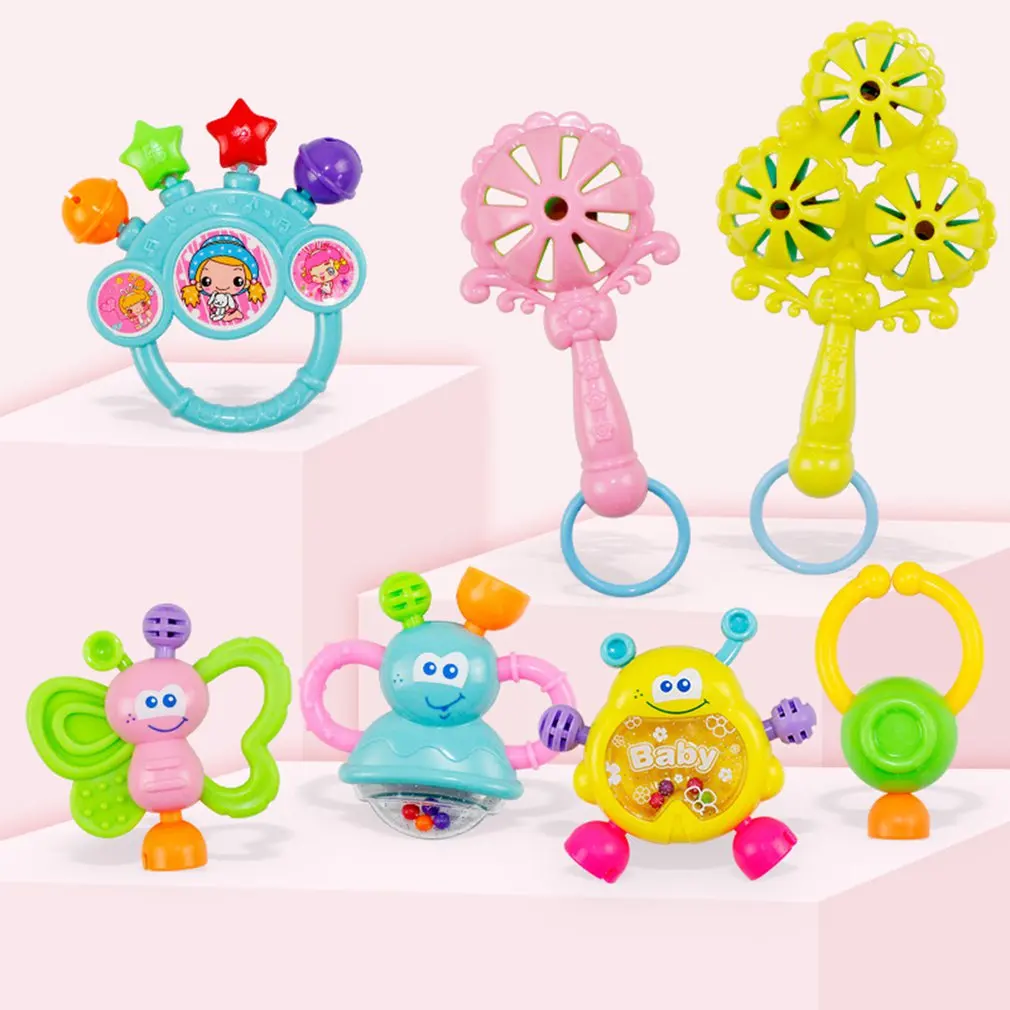 7pcs Set Baby Toys Hand Hold Shaking Bell Interesting Education Rattles Toys Gift
7pcs Set Baby Toys Hand Hold Shaking Bell Interesting Education Rattles Toys Gift