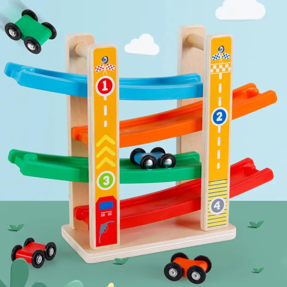 Wood Slide Race Track Baby Hand Eyes Practice Education Toy with 4 Sliding Cars
Wood Slide Race Track Baby Hand Eyes Practice Education Toy with 4 Sliding Cars