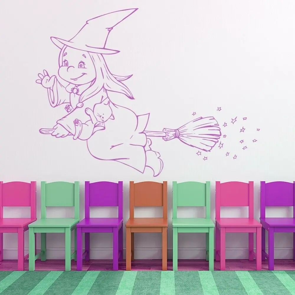 Halloween Wall Stickers Little Witch And Kitten Nursery Kids Room Decor Decals Vinyl Removable Home Bedroom Decor Mural Z722
Halloween Wall Stickers Little Witch And Kitten Nursery Kids Room Decor Decals Vinyl Removable Home Bedroom Decor Mural Z722