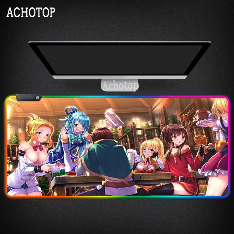 Большой коврик для мыши в японском стиле аниме Konosuba, XXL, коврик для компьютерной мыши с блокировкой краев и светодиодный светильник
Большой коврик для мыши в японском стиле аниме Konosuba, XXL, коврик для компьютерной мыши с блокировкой краев и светодиодный светильник