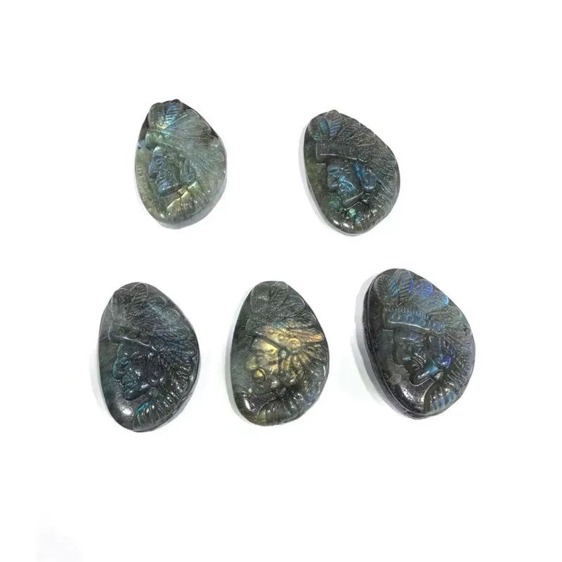 Labradorite Indian Statue Hand Carved Gemstone Natural gemstone Folk Crafts For Gifts
Labradorite Indian Statue Hand Carved Gemstone Natural gemstone Folk Crafts For Gifts