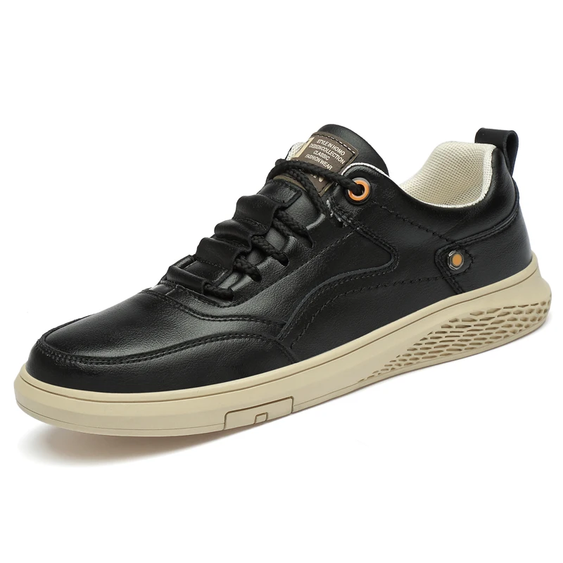 2021 Classic Sneakers Genuine Leather Men's Shoes Lace Up Breathable Black Casual Shoes For Men Comfortable Outdoor Shoes Man
2021 Classic Sneakers Genuine Leather Men's Shoes Lace Up Breathable Black Casual Shoes For Men Comfortable Outdoor Shoes Man