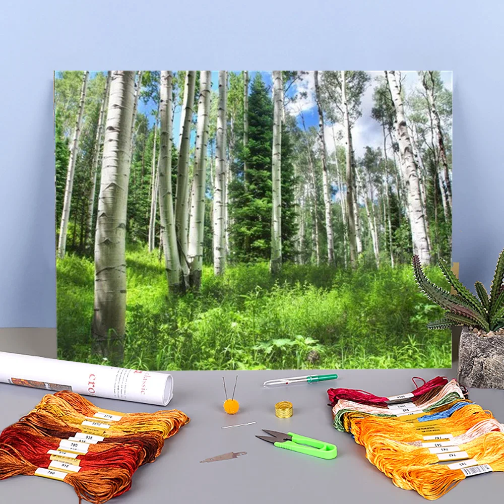 Landscape Tree Printed Fabric 11CT Cross Stitch DIY Embroidery Kit DMC Threads Craft Handiwork Painting Handmade Package
Landscape Tree Printed Fabric 11CT Cross Stitch DIY Embroidery Kit DMC Threads Craft Handiwork Painting Handmade Package