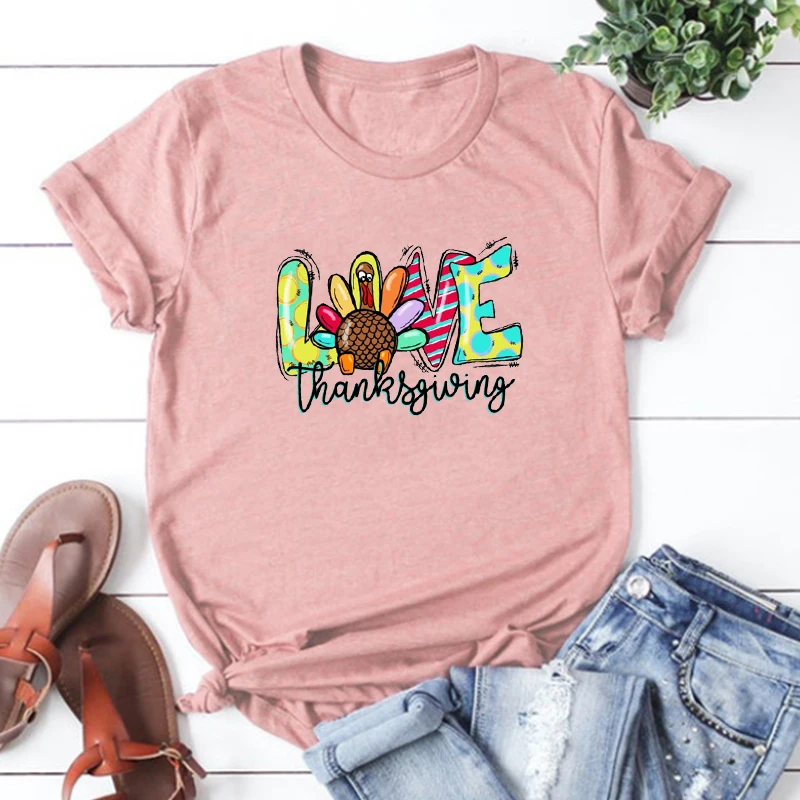 Love Thanksgiving Turkey T-Shirt Family Thanksgiving Shirt Thanksgiving Food Women Clothing Funny Turkey Tops 100% Cotton
Love Thanksgiving Turkey T-Shirt Family Thanksgiving Shirt Thanksgiving Food Women Clothing Funny Turkey Tops 100% Cotton