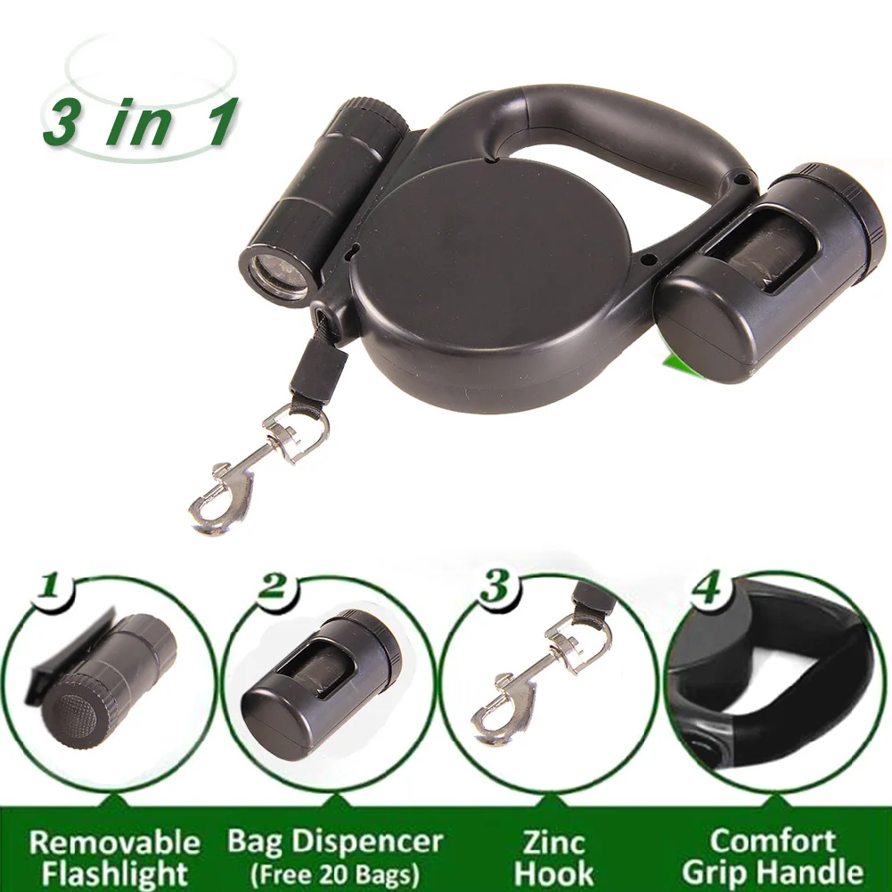 Pet Tag Dog Dog Leash Harness Leash Personaliz 15ft Heavy Duty Retractable Multi-functional Dog Leash with Flashlight Waste Bags
Pet Tag Dog Dog Leash Harness Leash Personaliz 15ft Heavy Duty Retractable Multi-functional Dog Leash with Flashlight Waste Bags