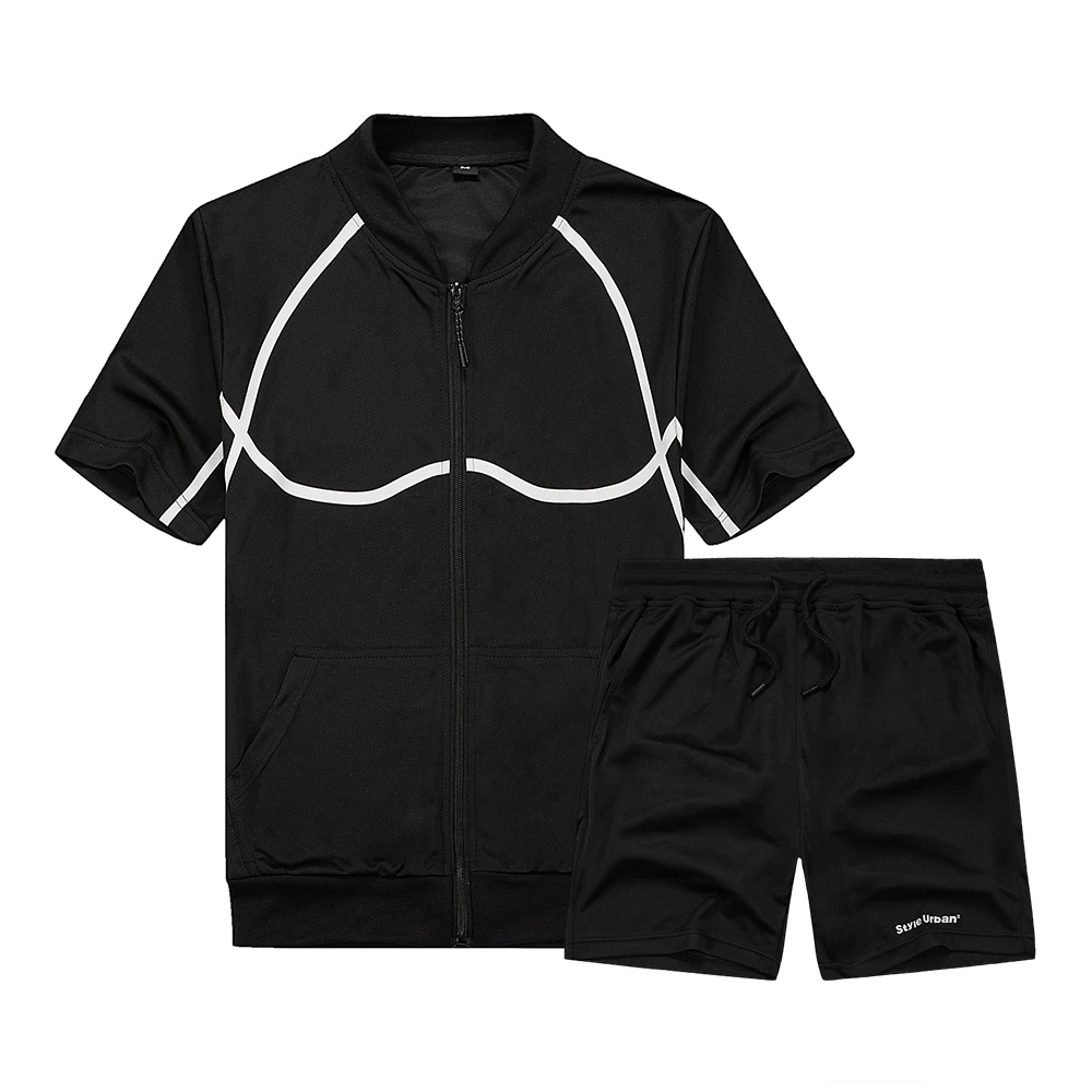 Jogger Fashion Sportsuits Track Suits Men Casual Zipper Tracksuit Tshirt+Shorts Sportswear Mens Summer Tops+Shorts 2PCS Sets
Jogger Fashion Sportsuits Track Suits Men Casual Zipper Tracksuit Tshirt+Shorts Sportswear Mens Summer Tops+Shorts 2PCS Sets