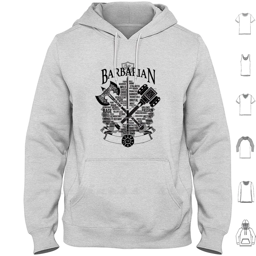 Серия ролевого класса: варвар-черная версия толстовок с длинным рукавом варвар Grog Rage D Dnd Dragon
Серия ролевого класса: варвар-черная версия толстовок с длинным рукавом варвар Grog Rage D Dnd Dragon