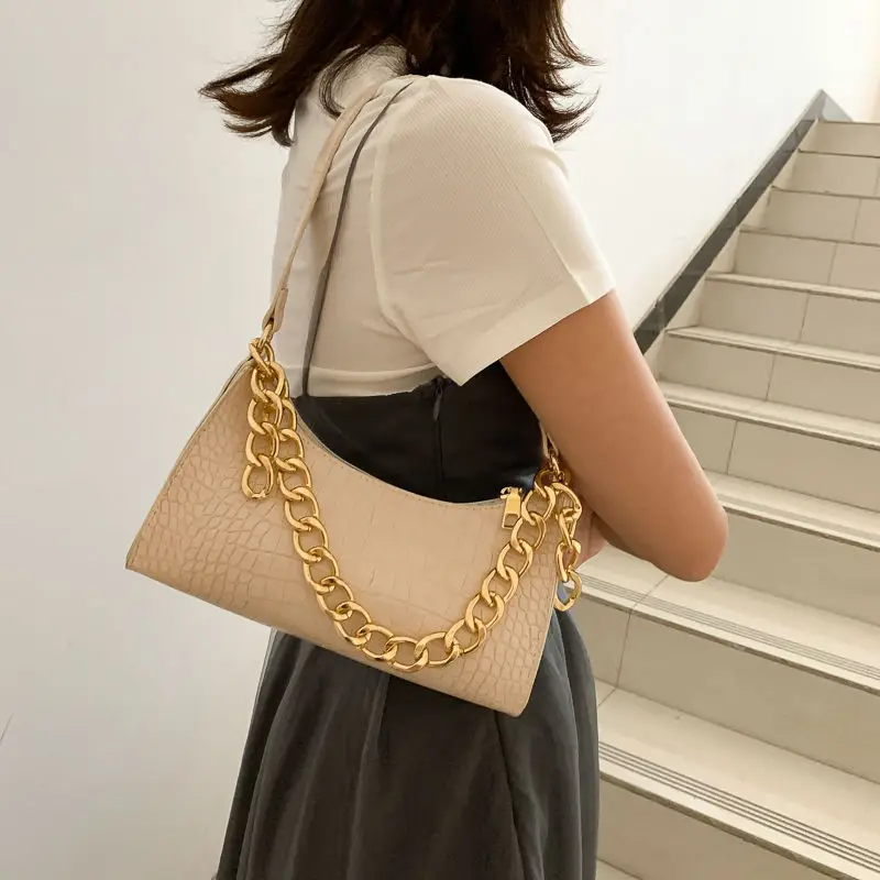 Fashion Crocodile Pattern Baguette bags MINI PU Leather Shoulder Bags For Women Chain Designer Luxury Handbag Female Travel tote
Fashion Crocodile Pattern Baguette bags MINI PU Leather Shoulder Bags For Women Chain Designer Luxury Handbag Female Travel tote