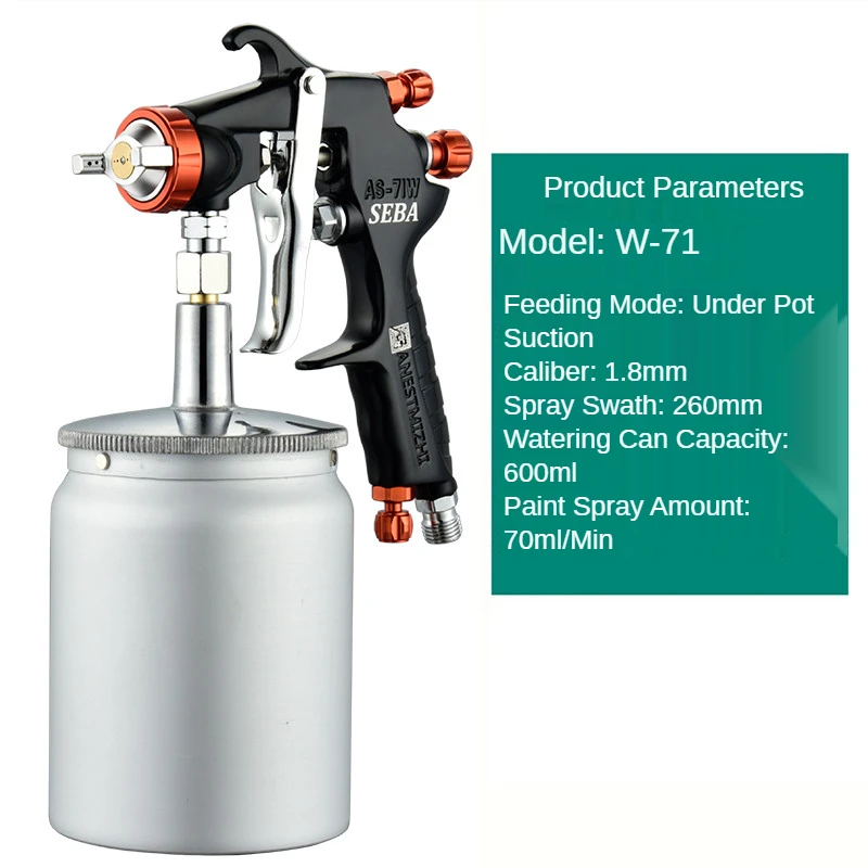 SEBA 1.0/1.3/1.5/1.8mm Nozzle AS-71 Gravity Spray Gun Sandblasting Air Paint Gun Airbrush Professional Pneumatic Tools Sprayer
SEBA 1.0/1.3/1.5/1.8mm Nozzle AS-71 Gravity Spray Gun Sandblasting Air Paint Gun Airbrush Professional Pneumatic Tools Sprayer