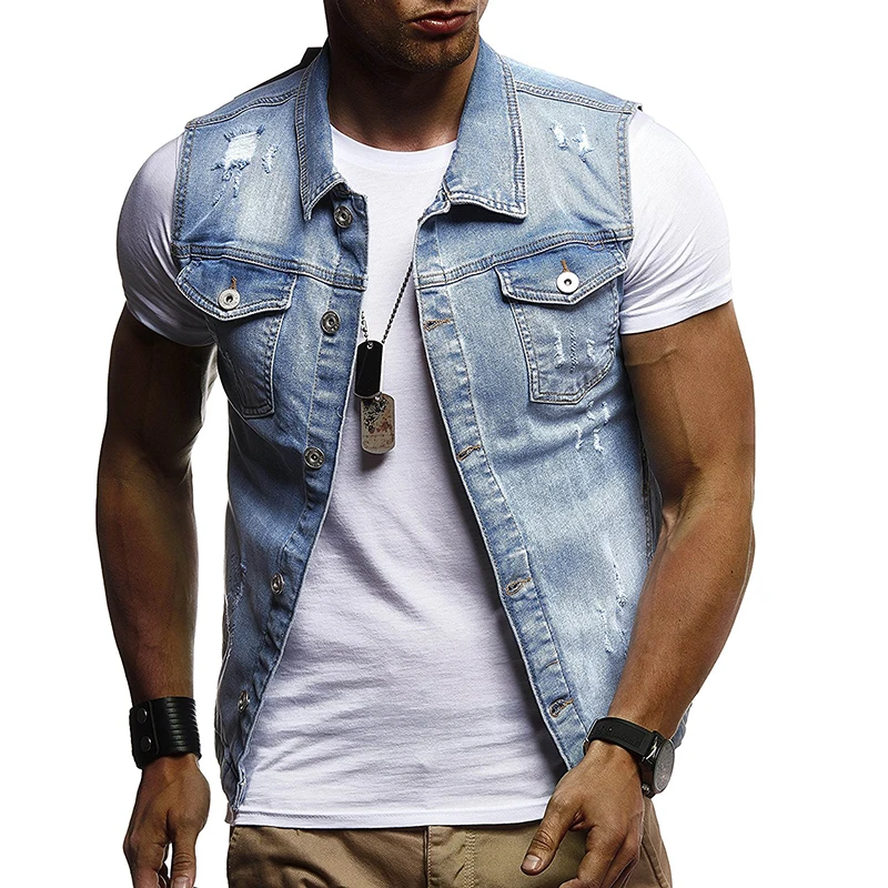 2021 Men Denim Vest Mens Casual Hip Hop Sleeveless Jackets Man Hole Vests Jean Coat Male Cowboy Outdoors Waistcoat XXL
2021 Men Denim Vest Mens Casual Hip Hop Sleeveless Jackets Man Hole Vests Jean Coat Male Cowboy Outdoors Waistcoat XXL