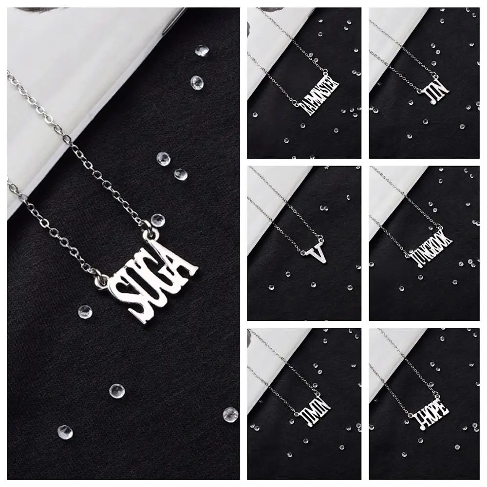 KPOP Necklace Bangtan Boys Letters Pendant Necklace Choker Women Men Accessories Jewelry 2021
KPOP Necklace Bangtan Boys Letters Pendant Necklace Choker Women Men Accessories Jewelry 2021