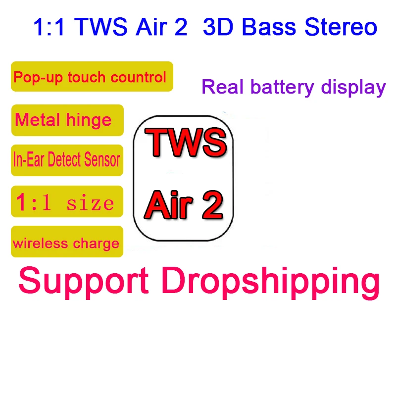 i500 TWS True Wireless Earbuds Bluetooth 5.0 Support Qi Wireless Charge Pop Up Window with iOS Auto Pairing Mini Touch
i500 TWS True Wireless Earbuds Bluetooth 5.0 Support Qi Wireless Charge Pop Up Window with iOS Auto Pairing Mini Touch