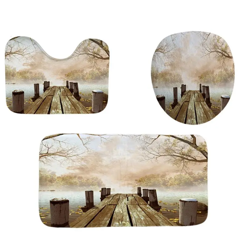 4PCS/Set Autumn Wooden Bridge Shower Curtain Bath Curtain Waterproof Polyester Dropshipping
4PCS/Set Autumn Wooden Bridge Shower Curtain Bath Curtain Waterproof Polyester Dropshipping