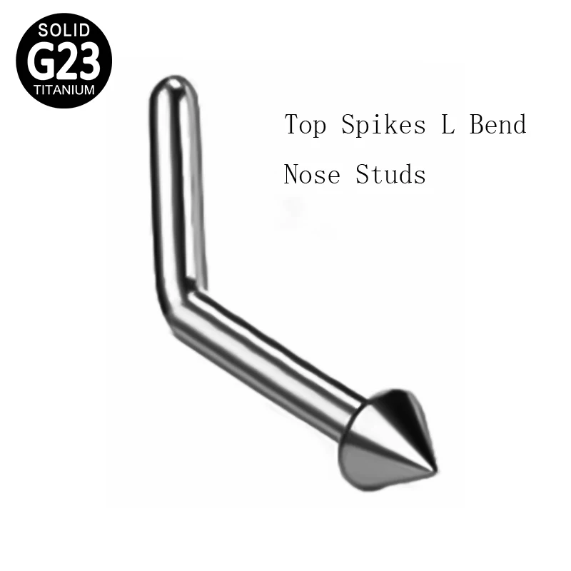 3PCS G23 Titanium L Bend Nose Studs Spike Ball Dome Silver Color Nostril Piercing Body Jewelry Nose Rings For Women 20G
3PCS G23 Titanium L Bend Nose Studs Spike Ball Dome Silver Color Nostril Piercing Body Jewelry Nose Rings For Women 20G